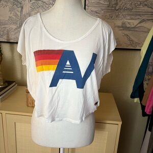 AVIATOR NATION Sleeveless Boyfriend Tee Shirt Top Size 6‎